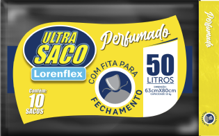 ULTRA SACO COM FITA 50 LITROS C/ 10 UN