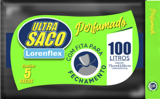ULTRA SACO COM FITA 100 LITROS C/ 5 UN